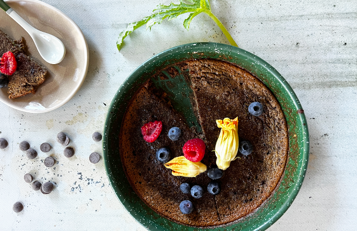 Gâteau chocolat courgettes sans beurre 