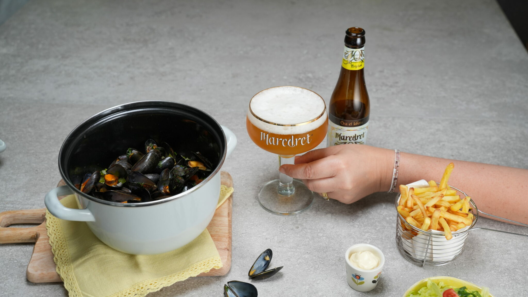 Moules à la bière blonde