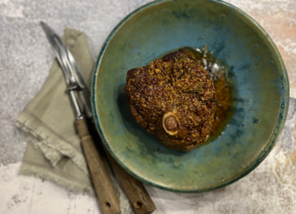Gigot d’agneau miel whisky, à la casserole