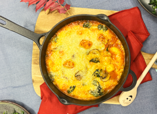 Gnocchi sauce tomate gratiné au four