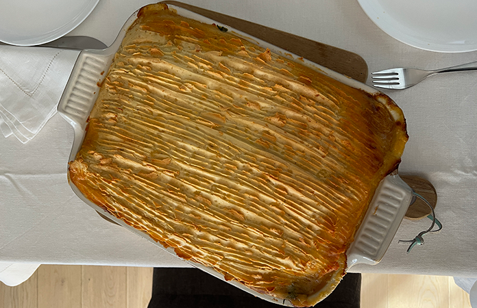 Parmentier aux épinards