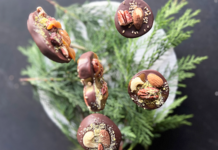 Sucette de pomme au chocolat