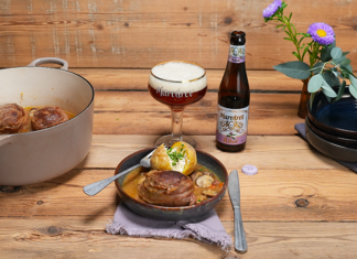 Roulade à la bière ambrée Altus de l’abbaye de Maredret