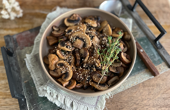 Champignons sautés à la sauce soja 