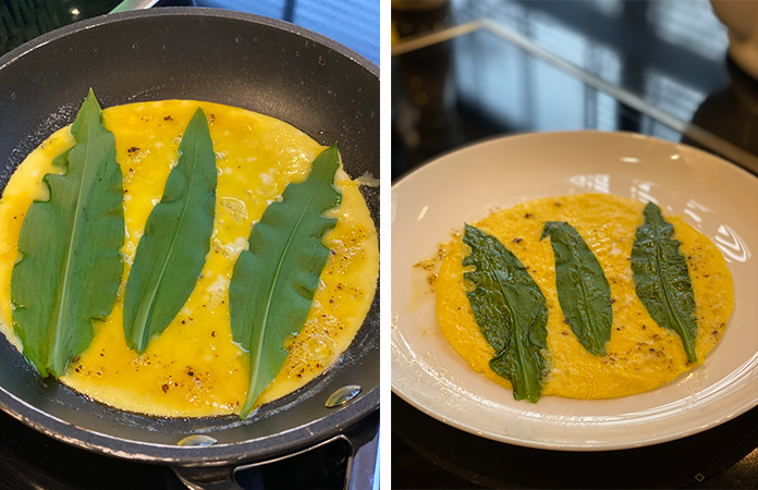 Omelette à l'ail des ours