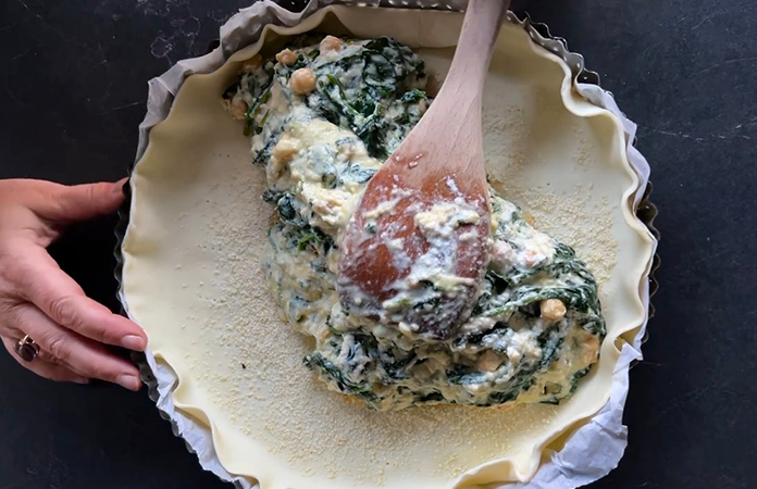 Quiche épinards noisettes 