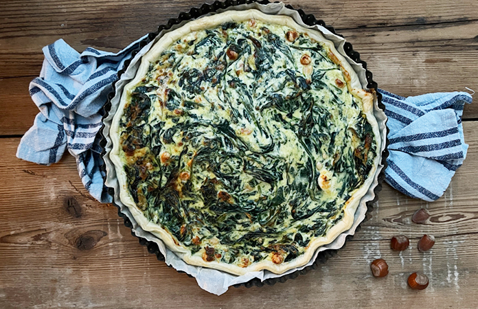 Quiche épinards noisettes 