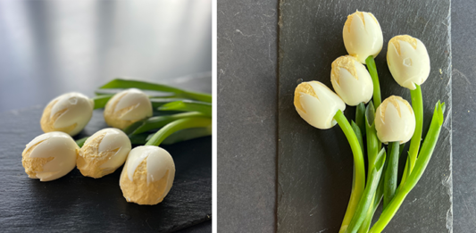 Comme des tulipes en œuf mimosa | Trompe l’œil