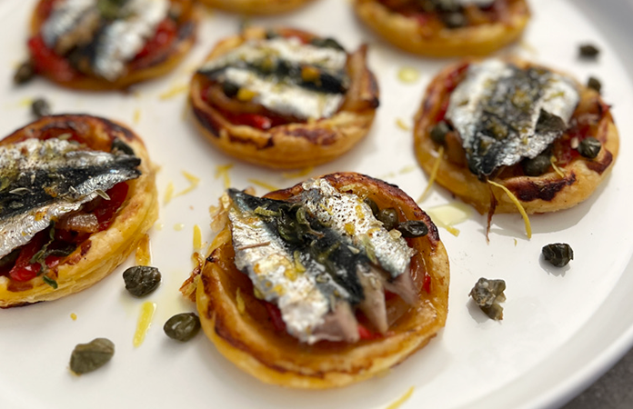 Tartelettes aux sardines et poivrons