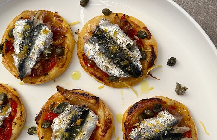Tartelettes aux sardines et poivrons