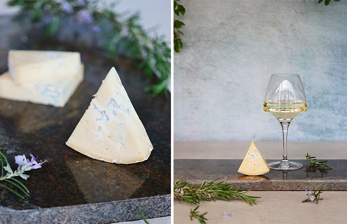 fromage bleu et vin blanc