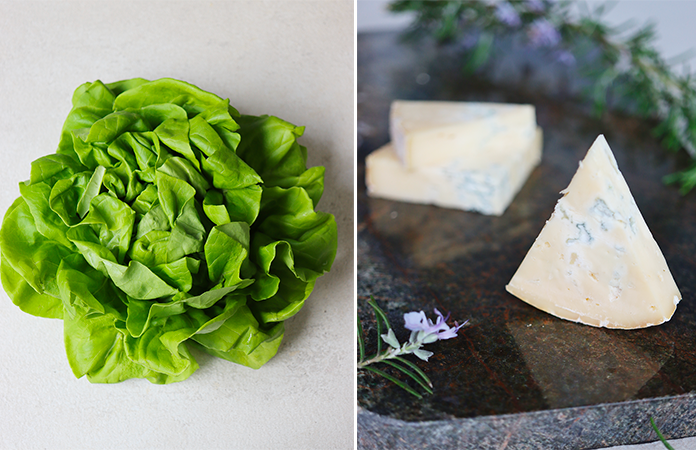 Fromages bleus et Salade