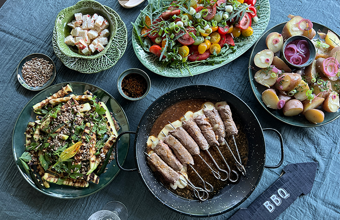 brochettes de bœuf yakitori au fromage