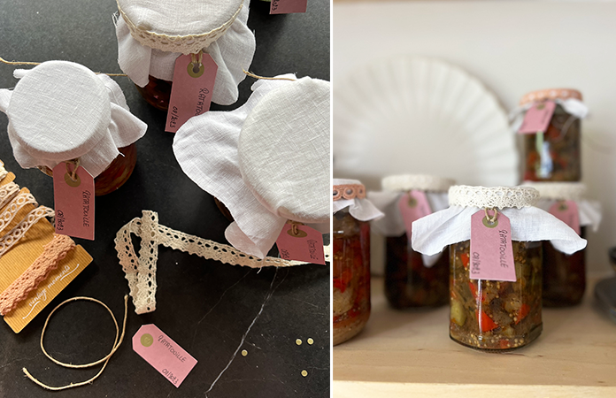 Conserves de ratatouille au four