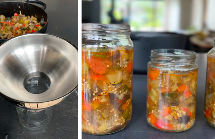 Conserves de ratatouille au four
