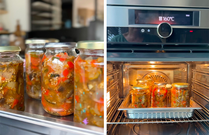 Conserves de ratatouille au four