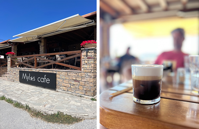 Ierissos halkidiki Grèce voyage Milos café