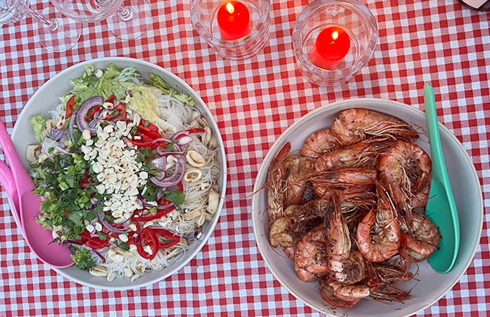 Salade de vermicelles à la thaï et calamars | Yam Woon Sen