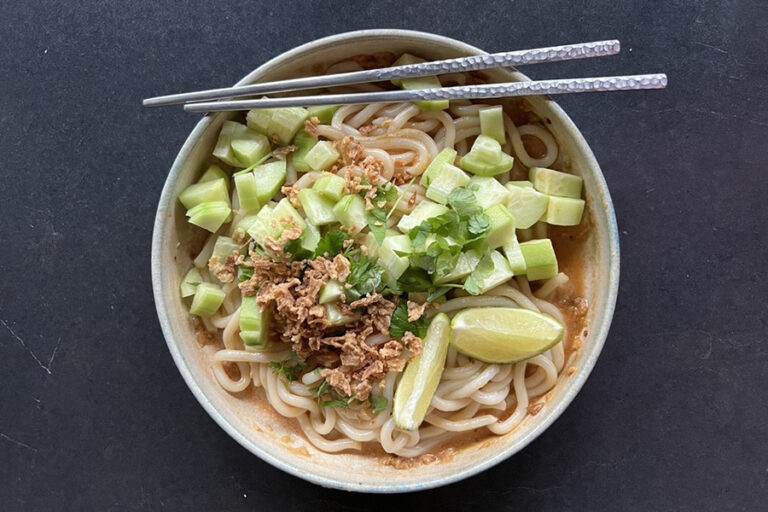 nouilles Udon cacahuètes