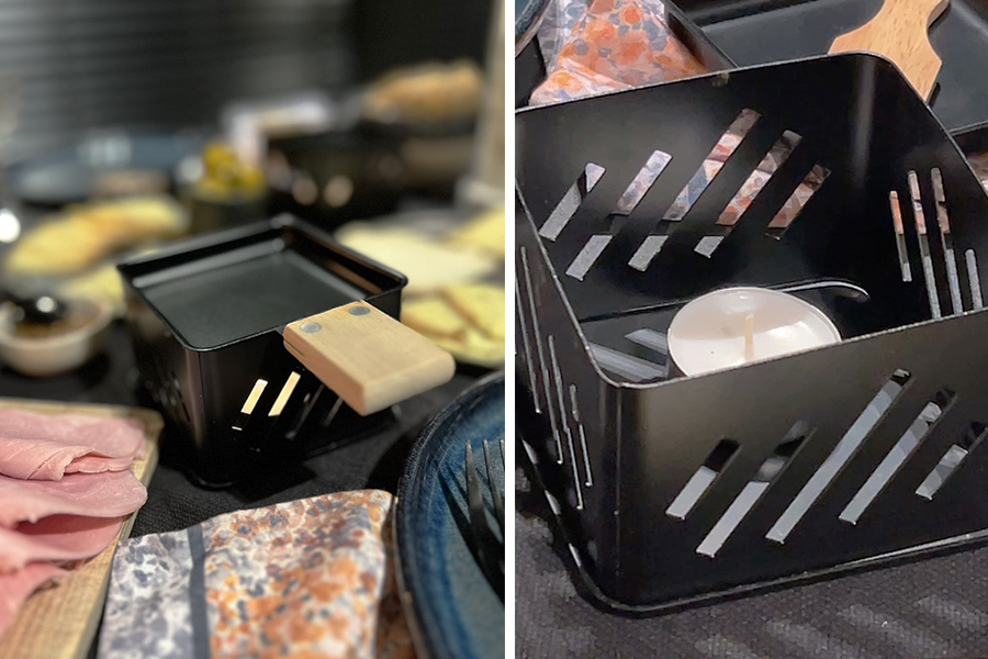 Soirée raclette à la bougies