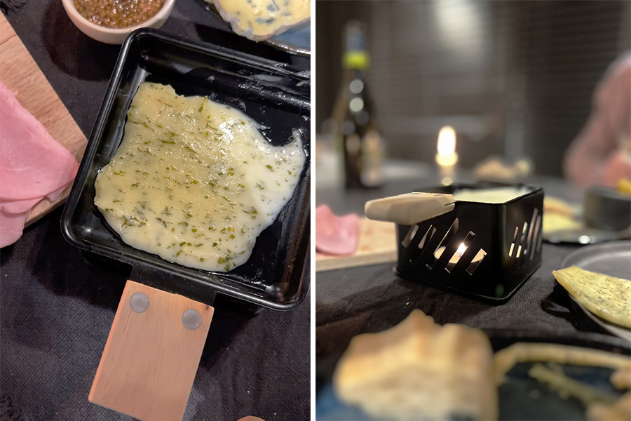Soirée raclette à la bougies