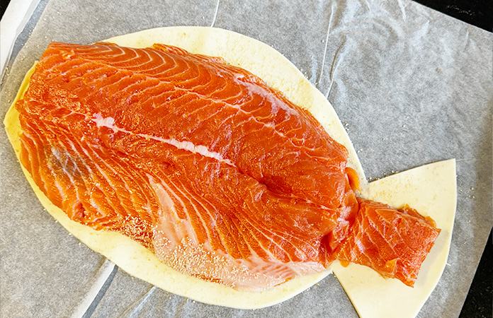 Recette de poisson en croûte | Saumon et épinards