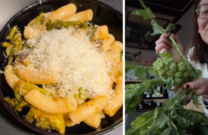 Pâtes aux cime di rapa et chorizo