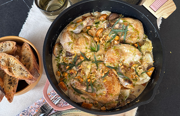 Comment cuisiner une pintade d’automne en une seule poêle ?