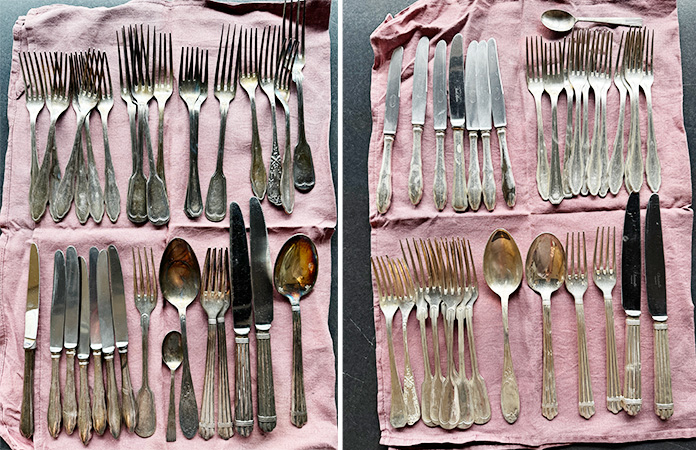 Raviver les couverts en argent avec du bicarbonate
