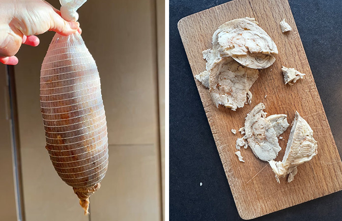 jambon de poulet maison au four vapeur tranché