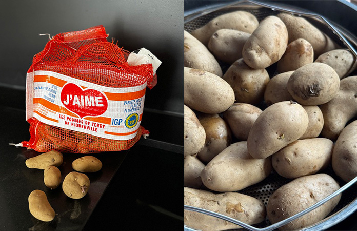 Pommes de terre de Florenville IGP utilisées pour préparer la quiche sans pâte