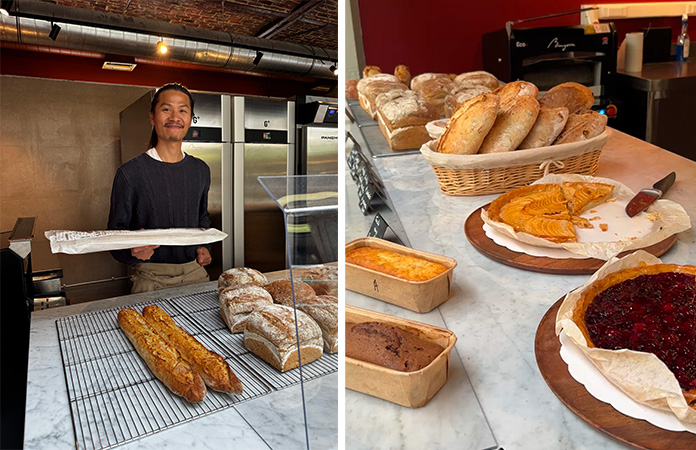 Pains et viennoiseries de la boulangerie Couq aux Halles Saint-Géry