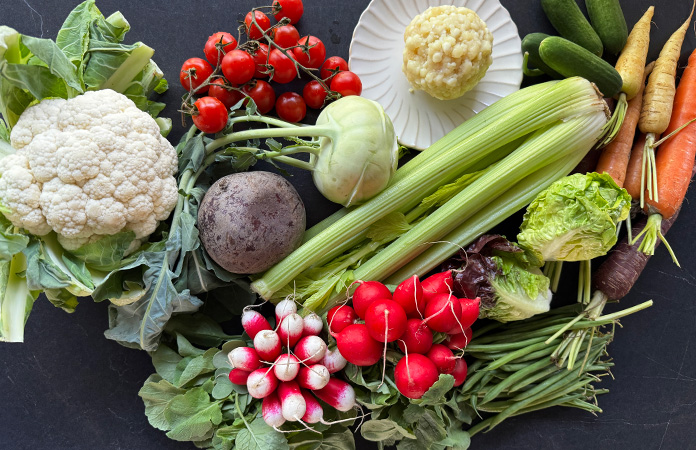 Dip à la Boulette de Wallonie accompagné de légumes frais