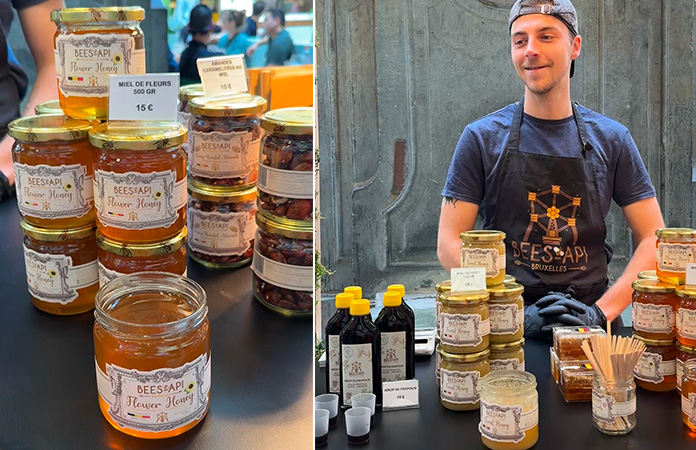 Miels bruxellois présentés au Marché Saint-Géry