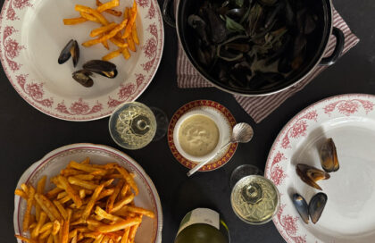 Moules au cidre, à la crème et à l’estragon
