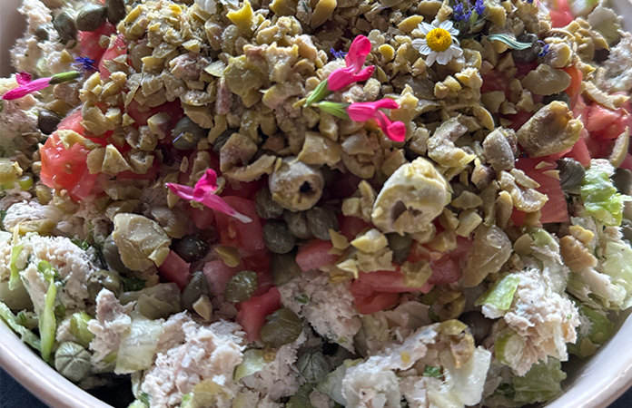 salade de poulet au olive verte