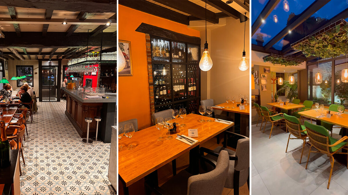 Intérieur chaleureux de la brasserie La Laiterie à Linkebeek